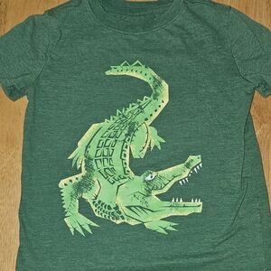 Green T-Shirt with Crocodile Print